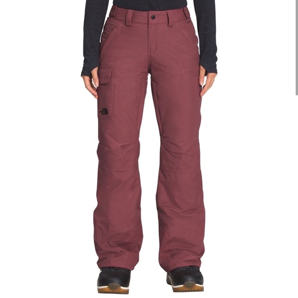 WORN ONCE north face burgundy snow pants